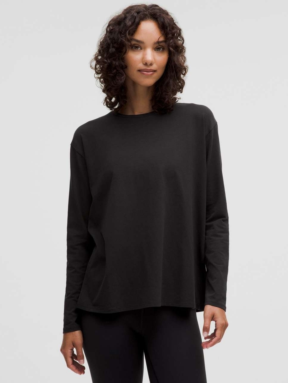 Lululemon Black Twist Back Relaxed Fit Long Sleeve Tee Small NWT
